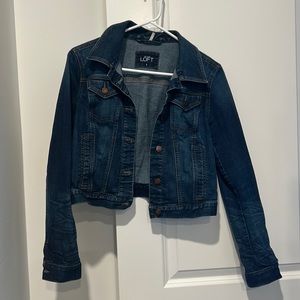 Loft women’s cropped denim jacket - size small- excellent condition
